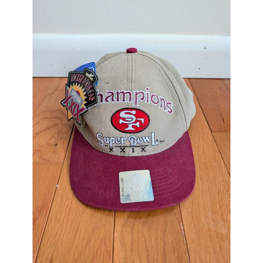Vintage San Francisco 49ers Super Bowl XXIX Champions Hat NFL Cap, Logo Athletic